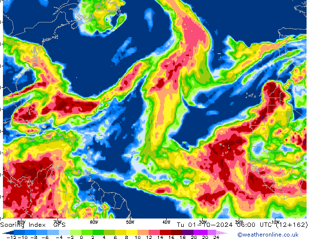 Soaring Index GFS Di 01.10.2024 06 UTC