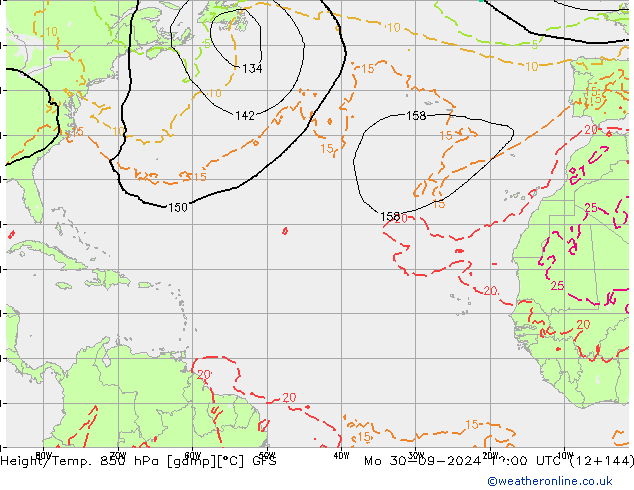 Z500/Rain (+SLP)/Z850 GFS Mo 30.09.2024 12 UTC