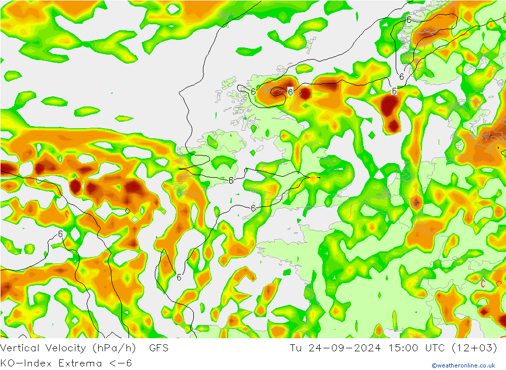 Convection-Index GFS  24.09.2024 15 UTC