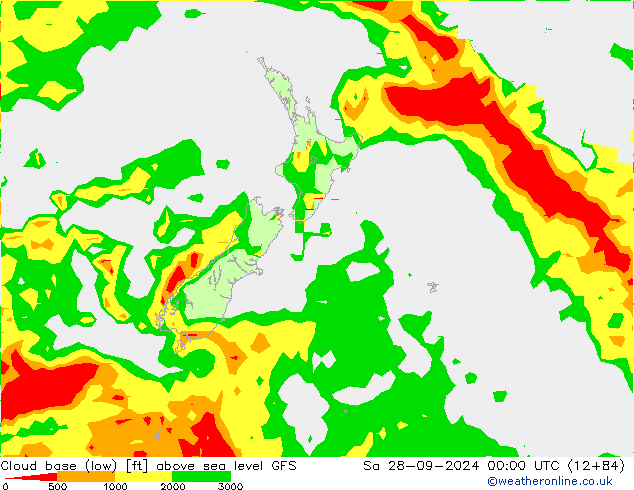 Cloud base (low) GFS so. 28.09.2024 00 UTC