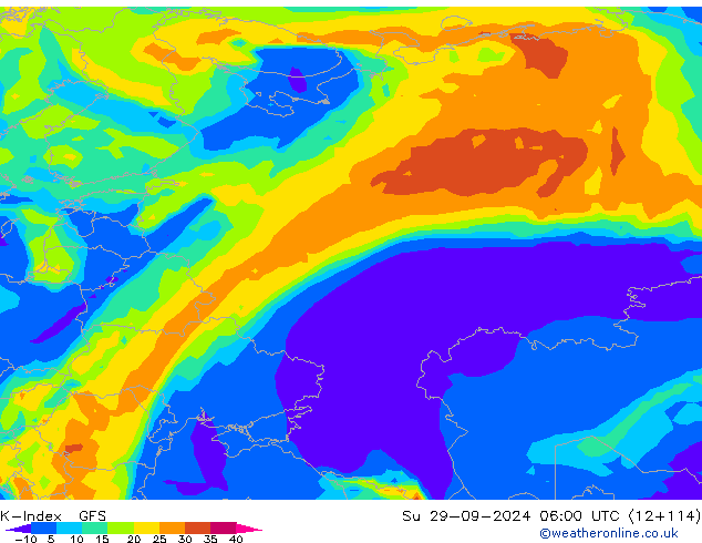 K-Index GFS Вс 29.09.2024 06 UTC