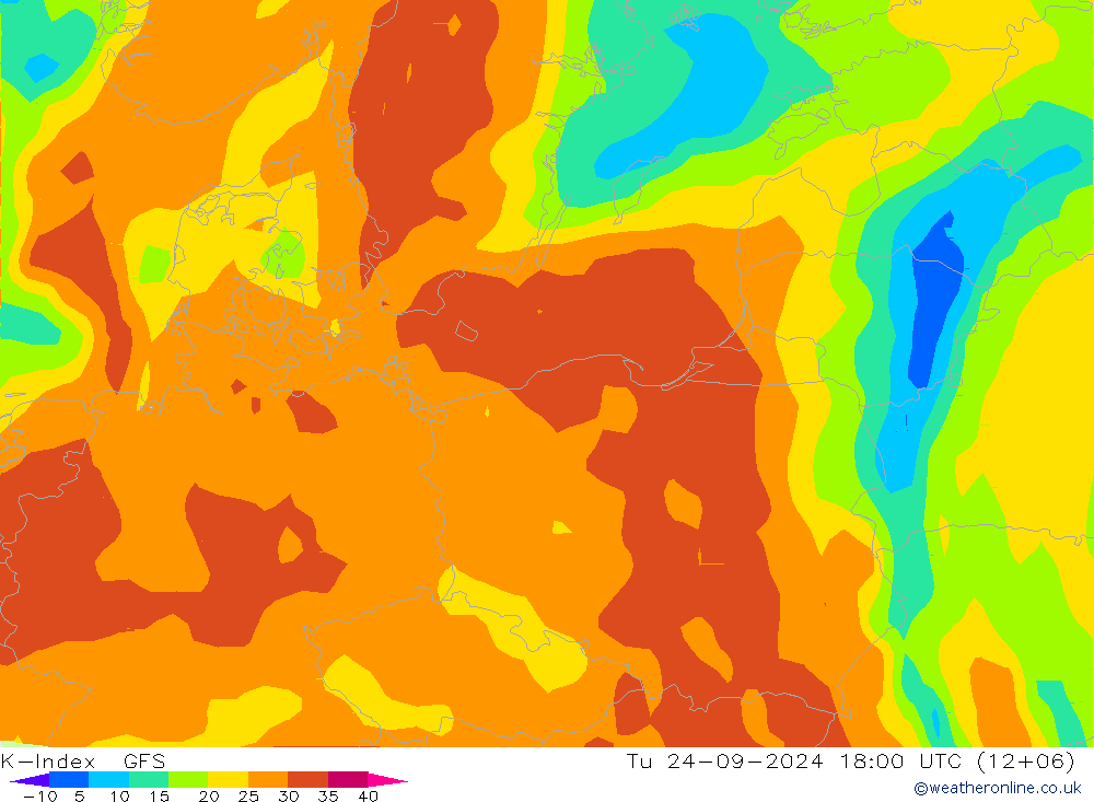 K-Index GFS Ter 24.09.2024 18 UTC