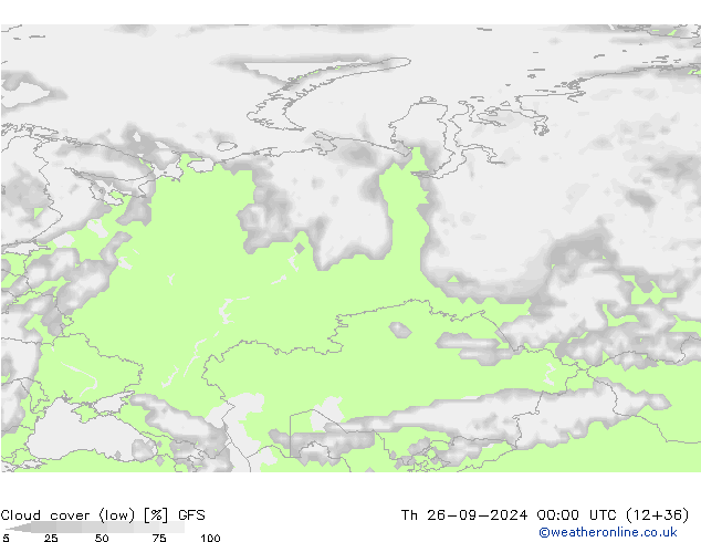 Wolken (tief) GFS Do 26.09.2024 00 UTC