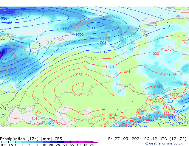  (12h) GFS  27.09.2024 12 UTC