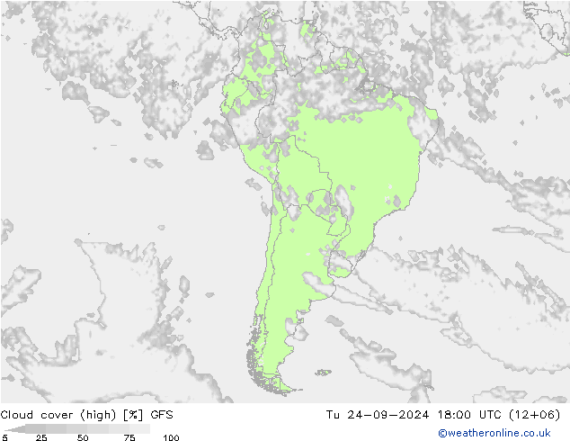 Nubes altas GFS mar 24.09.2024 18 UTC