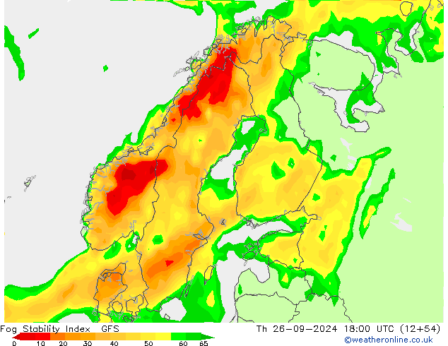 Fog Stability Index GFS Th 26.09.2024 18 UTC