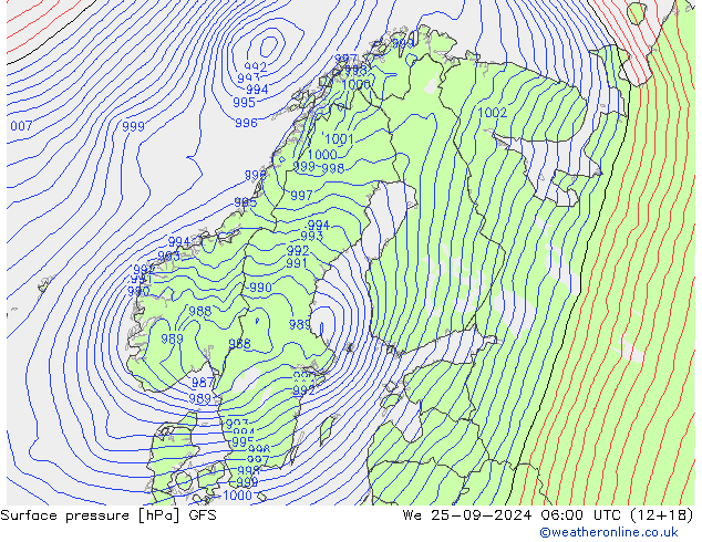 GFS: We 25.09.2024 06 UTC