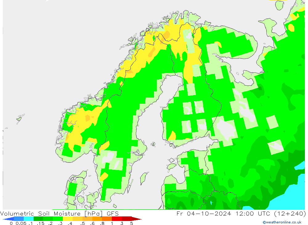 Volumetric Soil Moisture GFS Fr 04.10.2024 12 UTC