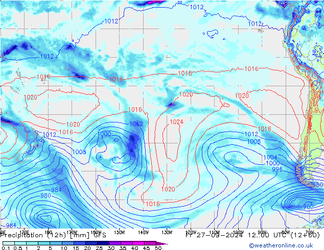 Nied. akkumuliert (12Std) GFS Fr 27.09.2024 00 UTC