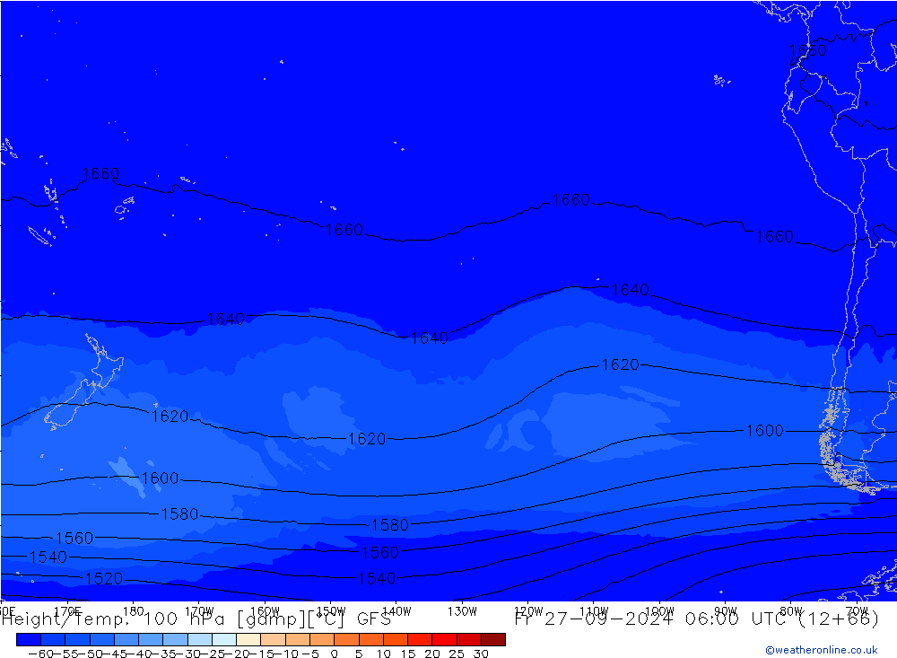 Height/Temp. 100 hPa GFS Fr 27.09.2024 06 UTC