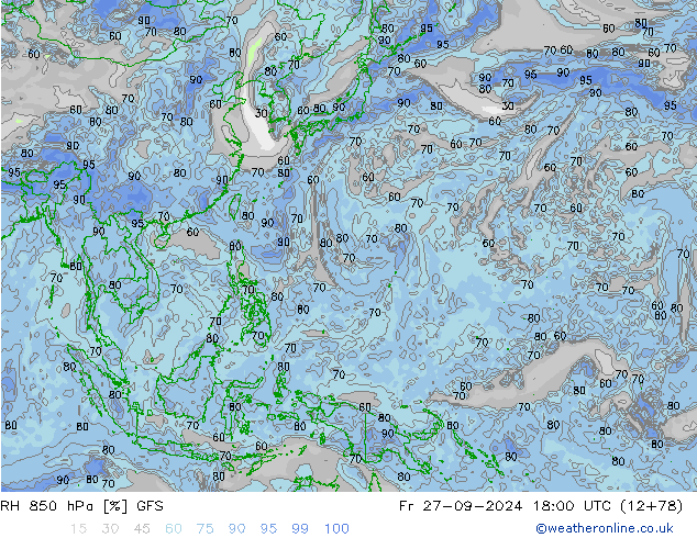 RV 850 hPa GFS vr 27.09.2024 18 UTC