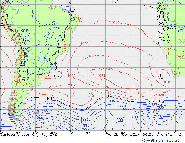 GFS: We 25.09.2024 00 UTC