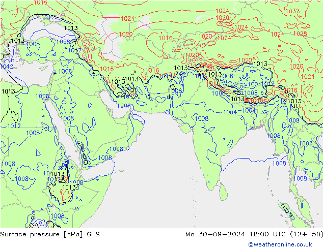 GFS: Po 30.09.2024 18 UTC