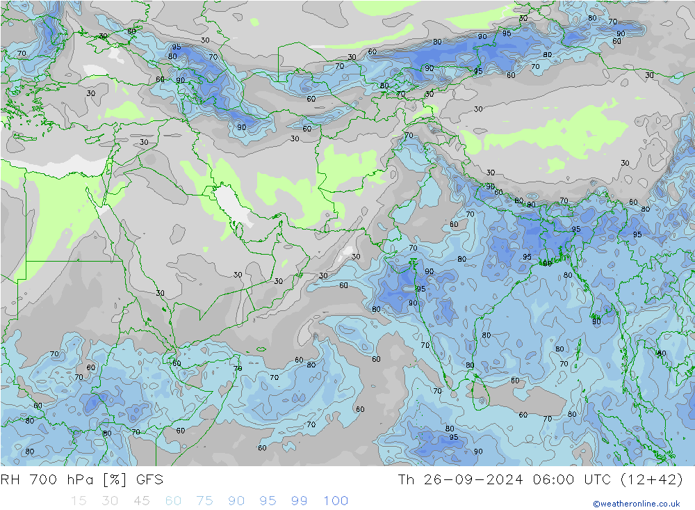 RV 700 hPa GFS do 26.09.2024 06 UTC