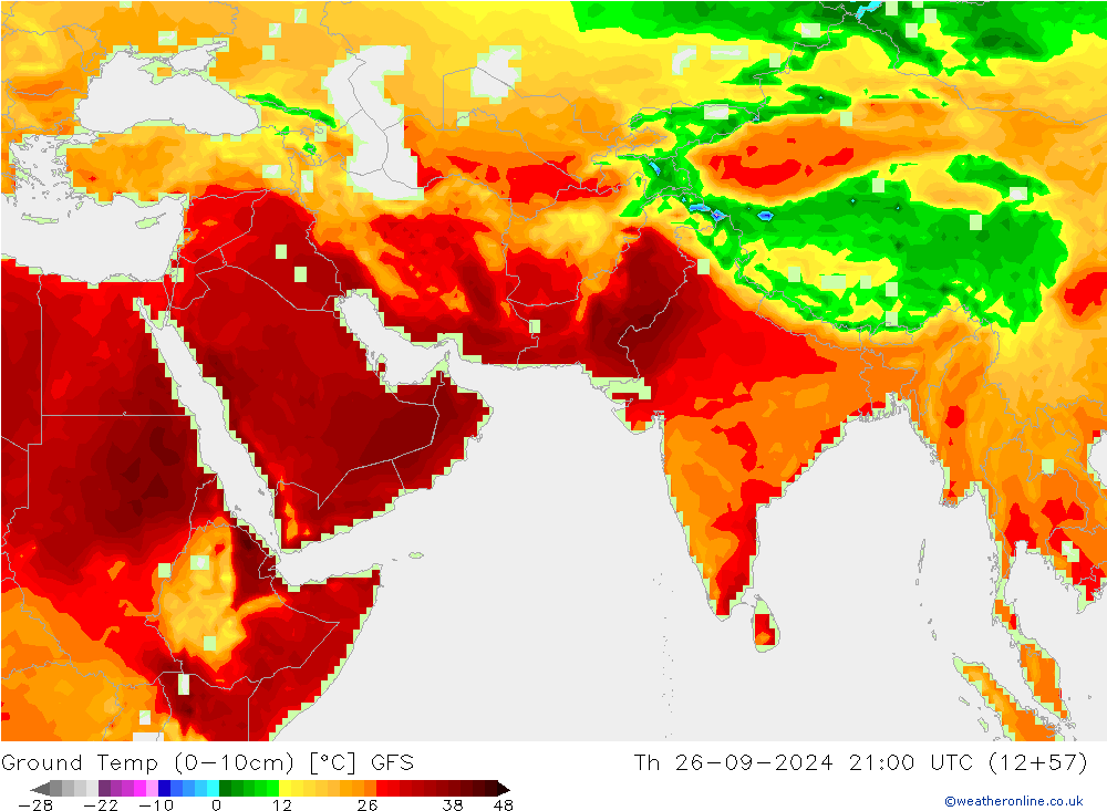 Temp (0-10cm) GFS jeu 26.09.2024 21 UTC