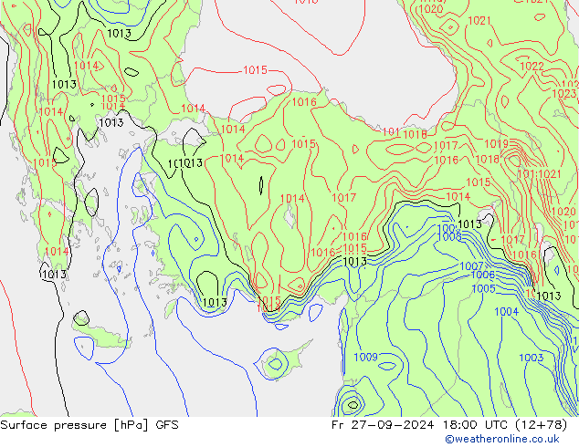 GFS: Fr 27.09.2024 18 UTC