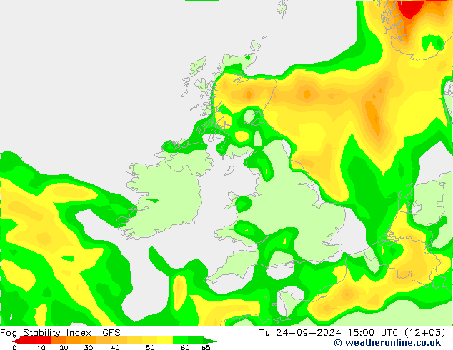 Fog Stability Index GFS mar 24.09.2024 15 UTC