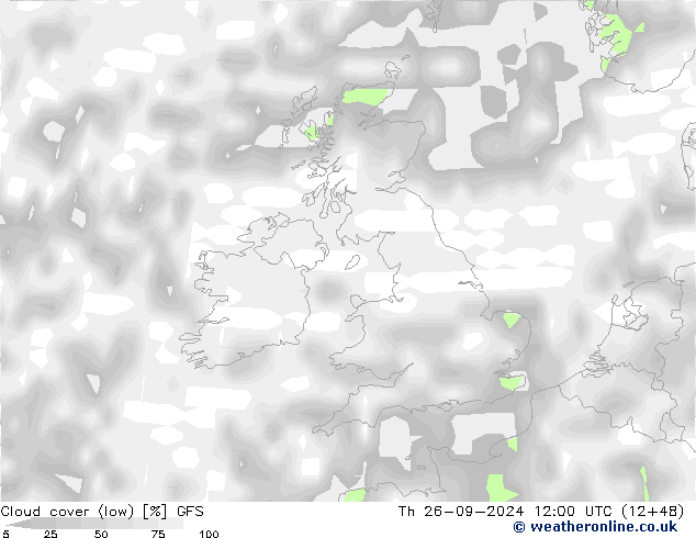 Bulutlar (düşük) GFS Per 26.09.2024 12 UTC