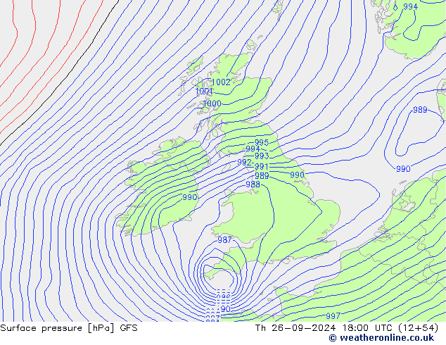 GFS: gio 26.09.2024 18 UTC