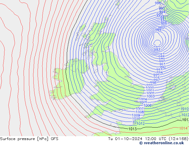 GFS: Tu 01.10.2024 12 UTC