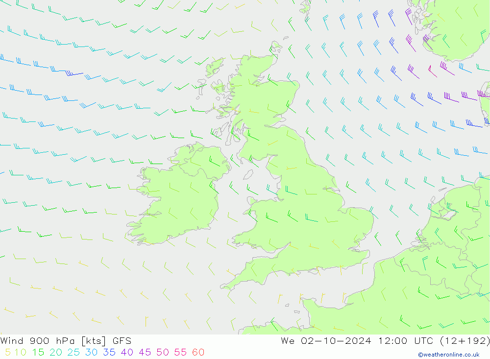  900 hPa GFS  02.10.2024 12 UTC