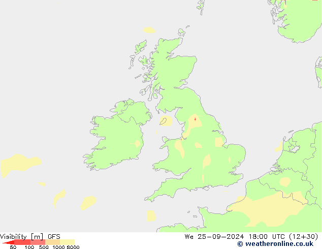 Visibility GFS We 25.09.2024 18 UTC