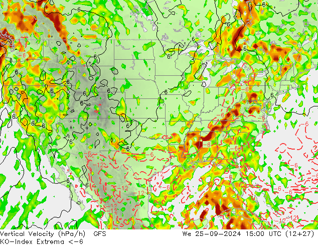 Convection-Index GFS We 25.09.2024 15 UTC