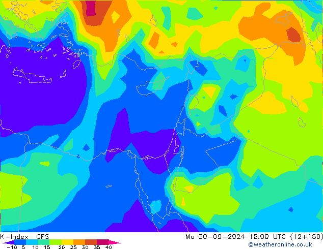 K-Index GFS  30.09.2024 18 UTC