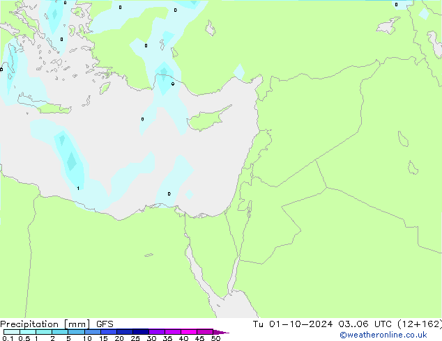 Yağış GFS Sa 01.10.2024 06 UTC