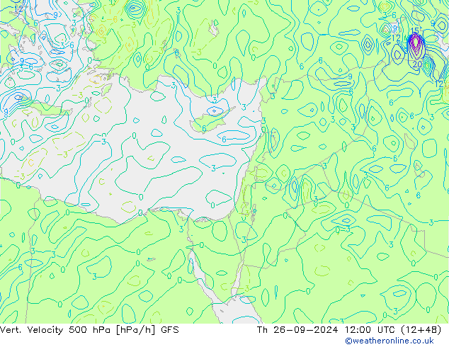 Vert. Velocity 500 hPa GFS Do 26.09.2024 12 UTC