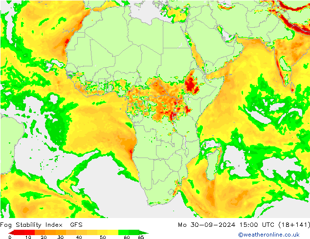 Fog Stability Index GFS Mo 30.09.2024 15 UTC