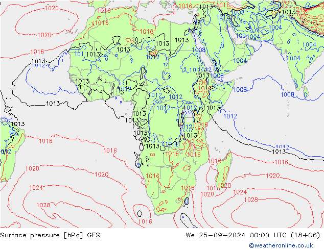 GFS: Çar 25.09.2024 00 UTC