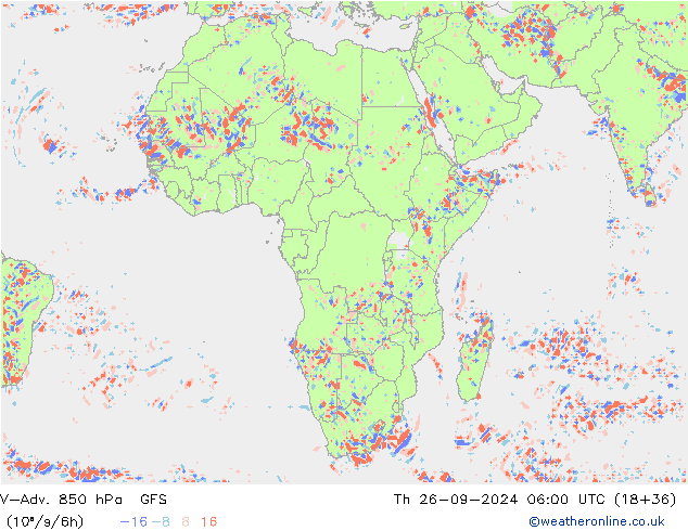 V-Adv. 850 hPa GFS Th 26.09.2024 06 UTC