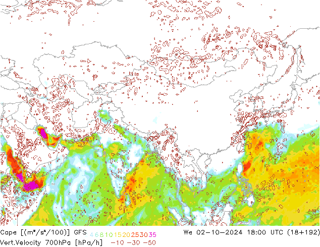 Cape GFS  02.10.2024 18 UTC