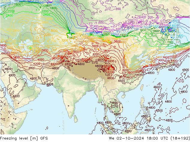 Frostgrenze GFS Mi 02.10.2024 18 UTC