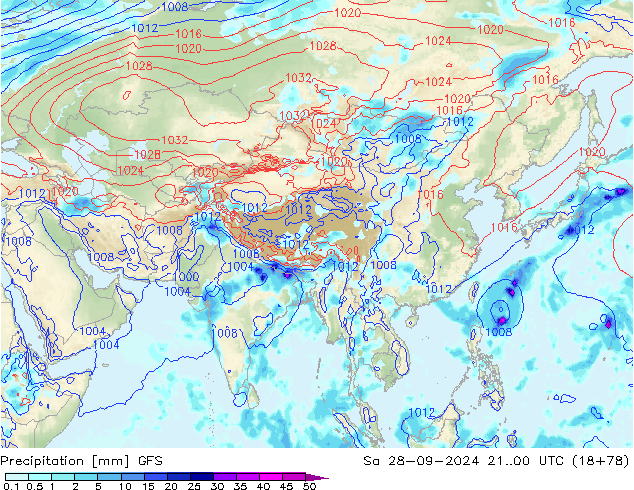 Yağış GFS Cts 28.09.2024 00 UTC