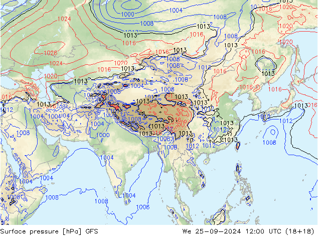 GFS: St 25.09.2024 12 UTC