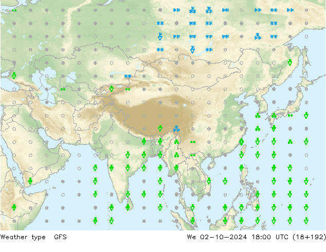 Weermodel GFS wo 02.10.2024 18 UTC