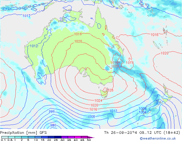 Niederschlag GFS Do 26.09.2024 12 UTC