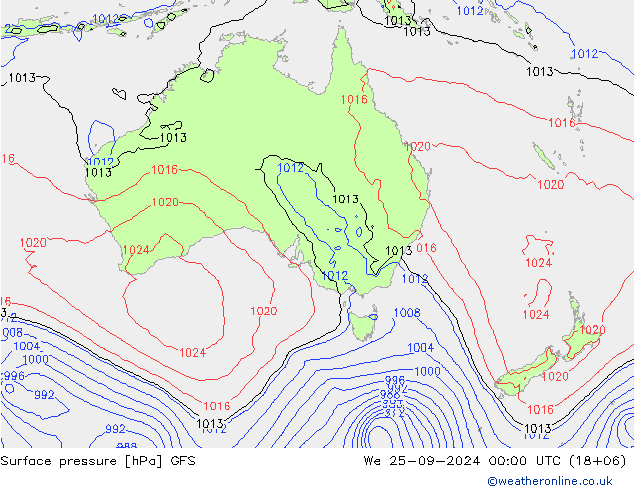 GFS: mié 25.09.2024 00 UTC