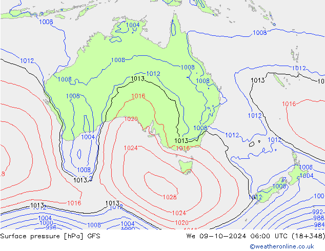 GFS: We 09.10.2024 06 UTC