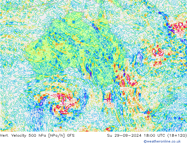 Vert. Velocity 500 hPa GFS Su 29.09.2024 18 UTC