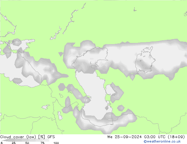 nízká oblaka GFS St 25.09.2024 03 UTC