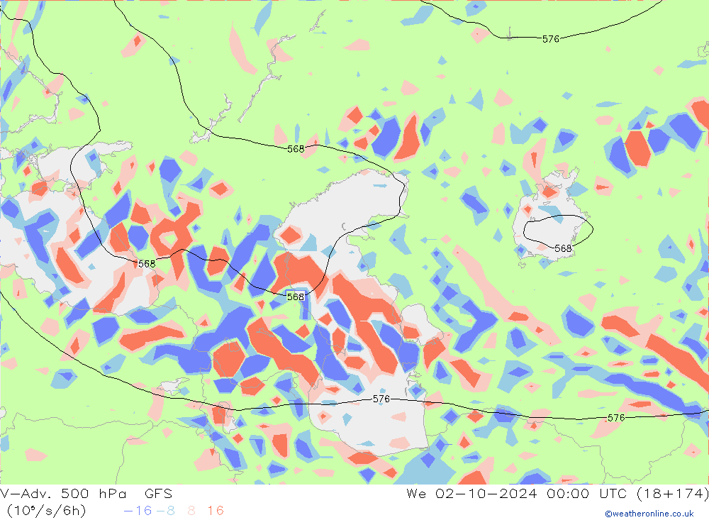 V-Adv. 500 hPa GFS  02.10.2024 00 UTC