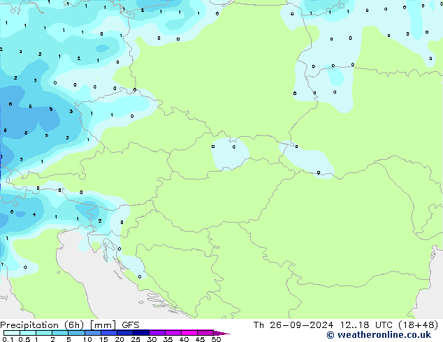 Z500/Rain (+SLP)/Z850 GFS Th 26.09.2024 18 UTC