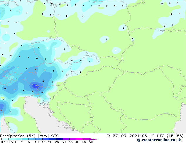 Z500/Rain (+SLP)/Z850 GFS  27.09.2024 12 UTC