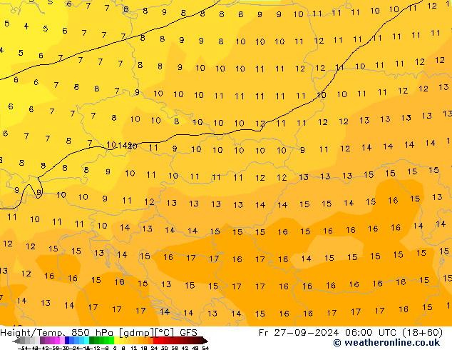 Z500/Rain (+SLP)/Z850 GFS pt. 27.09.2024 06 UTC