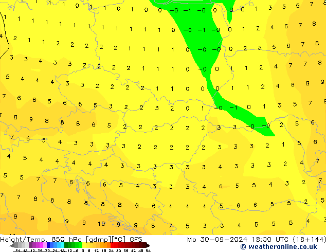 Z500/Rain (+SLP)/Z850 GFS Mo 30.09.2024 18 UTC