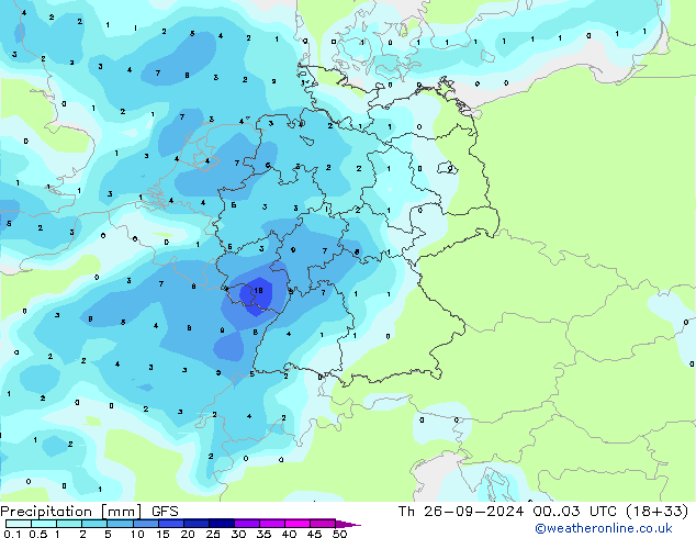 precipitação GFS Qui 26.09.2024 03 UTC