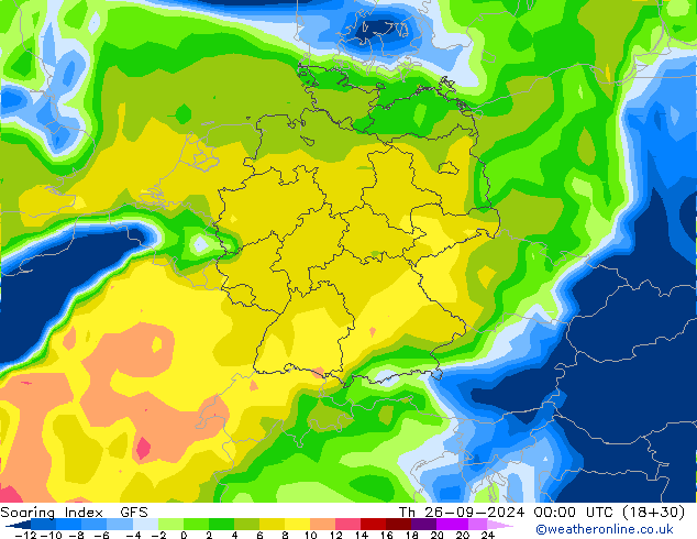 Soaring Index GFS Th 26.09.2024 00 UTC